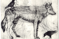 Wolf & Black Birds