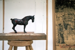 Austin wax, on stool